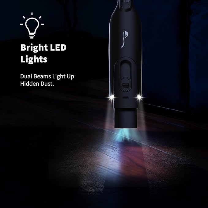 Cordless Handheld Vacuum, Lightweight Portable Hand Vacuum Cleaner with LED Light,Rechargeable Hand Held Vacuum with One-Touch Empty, Powerful Suction for Office, Home,Car, Inky