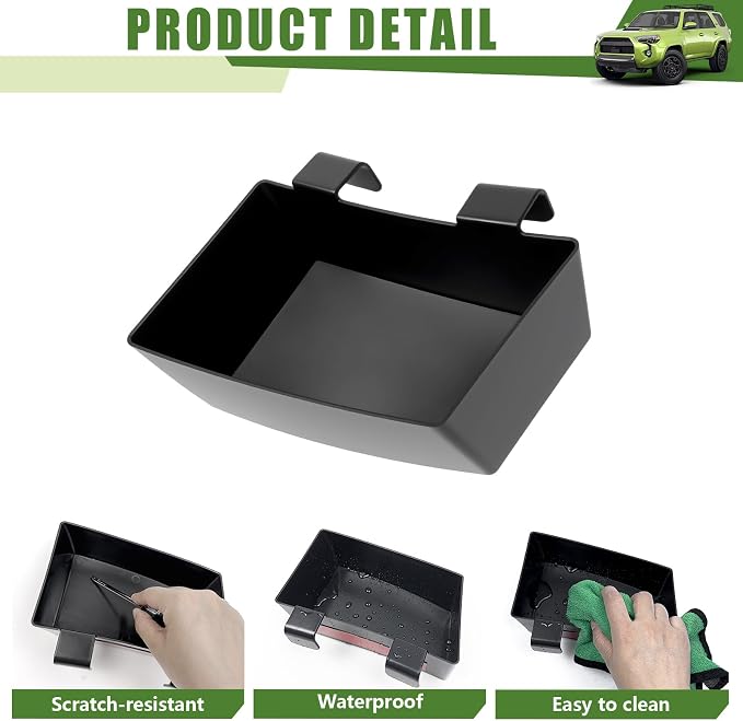 Trunk Organizer for 2010-2024 Toyota 4Runner 5-Seat 2nd Row(NOT Fit 7-Seat 3rd Row), Rear Storage Box Bin Cargo Tray for 10-24 4 Runner Interior Accessories(Right Side Hanging/Without Speaker)