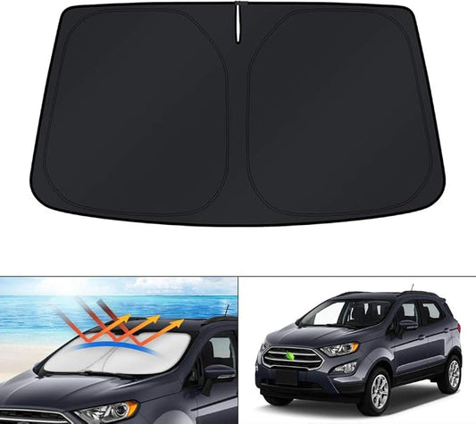KUST Windshield Sun Shade for 2014-2022 Ford EcoSport Accessories Sunshade Foldable Window Sun Visor Protector Blocks UV Rays Keep Your Car Cool