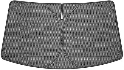 Proadsy Windshield Sun Shade Custom Fit Santa Fe 2024-2026 Ice Crystal Black Front Window Sunshade UV and Heat Blocker Foldable Visor Keeps Car Cooler for Summer Parking and Daily Use