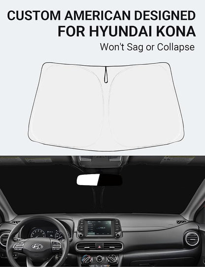 Proadsy 2026 Upgrade Front Windshield Sun Shade Foldable Sunshade Protector Custom Fit 2018-2023 Sedan Accessories
