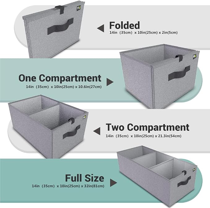 MIU COLOR Trunk Organizer for Car, Car Organizer, Sturdy Trunk Organizer for SUV, Non-Slip Bottom, Storage Organizer for Sedans, Van, Jeep, Grocery, Large 3 Compartments, Blue 32"×13"×10.6"