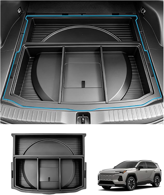 Hidden Trunk Storage Box for 2026-2027 Toyota RAV4, Under Cargo Floor Organizer Insert, Extra Hidden Space for RAV4 LE/XLE/XSE/TRD/Hybrid