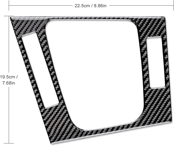 AIRSPEED Carbon Fiber Center Console Gear Shift Outter Frame Cover Window Button Surround Trim for BMW E46 1998-2006, Black