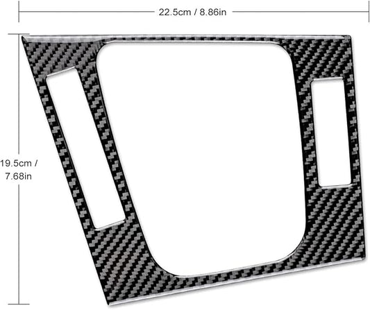 AIRSPEED Carbon Fiber Center Console Gear Shift Outter Frame Cover Window Button Surround Trim for BMW E46 1998-2006, Black