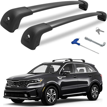 300LBS Roof Rack Cross Bars 300lb Compatible with Kia Sorento and Sorento Hybrid 2021-2026 with Flush Rails,Heavy Duty Lockable Aluminum Roof Rails Crossbars Cargo Bars Carrier Luggage