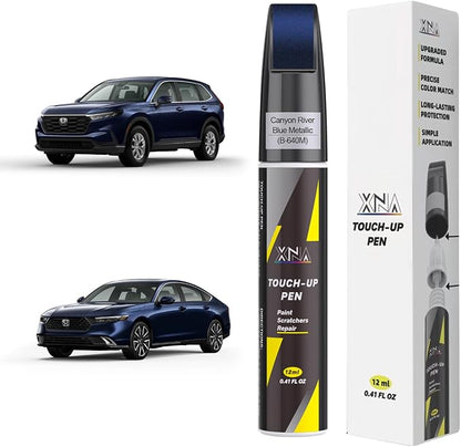 XNA Canyon River Blue Metallic(B-640M) for Honda Touch Up Paint, Car Scratch Remover for Nicks and Chips Repair, 2-In-1 Quick & Easy Fix Car Scratch Repair Kit with Exact Color-Matched