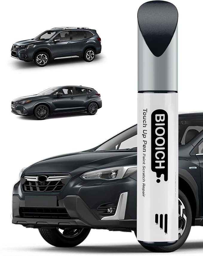 Touch Up Paint Pen Exact Color Match Car Chip and Scratch Repair (for Subaru, Dark Gray Metallic(61K))