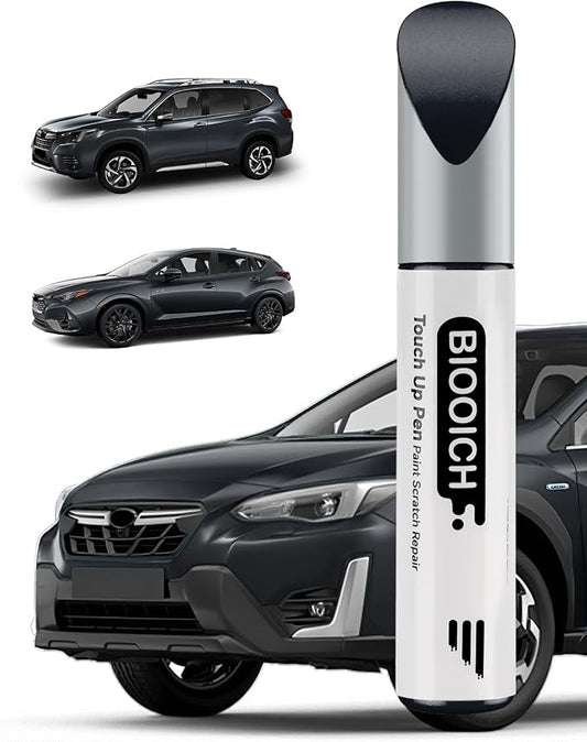Touch Up Paint Pen Exact Color Match Car Chip and Scratch Repair (for Subaru, Dark Gray Metallic(61K))