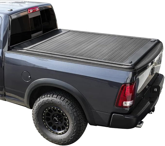 Syneticusa MB Retractable Tonneau Cover for | 2002-2026 Dodge Ram 1500 2500 3500 | 6'4" Long Bed | 6063-T5 Aluminum | Double Lock | 3-Year Warranty | Waterproof Low Profile Hard Truck Bed Cover
