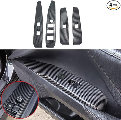Kolya Interior Door Window Switch Panel Cover Window Control Button Trim for Toyota Camry 8th 9th Gen Accessories 2018 2019 2020 2021 2022 2023 2024 2025 (for Left Hand Drive)