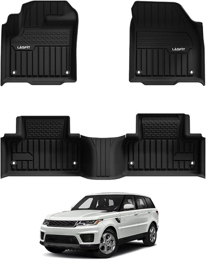 LASFIT Floor Mats Fit for Land Rover Range Rover Evoque 2011-2019, Custom Fit TPE All Weather Waterproof Floor Liners 1st & 2nd Row, Fit 5 Door and Coupe (Not for Convertible), Black, Easy to Clean