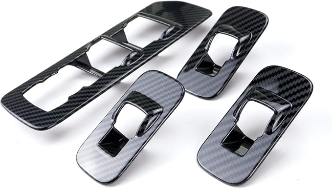 Carbon Fiber Window Lift Trim Switch Panel Cover Decorations for Ford F150 2015 2016 2017 2018 2019 2020 Accessories