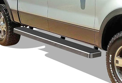 APS 304 Stainless Steel Polished 6in Silver Running Boards Compatible with Ford F150 2004-2008 SuperCrew Cab (Exclude 04 Heritage Edition) (Side Steps Side Bars)