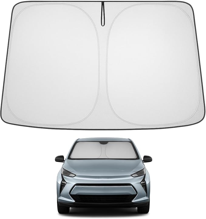 Proadsy 2026 Upgrade Front Windshield Sun Shade Foldable Sunshade Protector Custom Fit 2017-2023 Bolt EV Hatchback, Premier Hatchback (NOT for Chevy Bolt EUV) Accessories