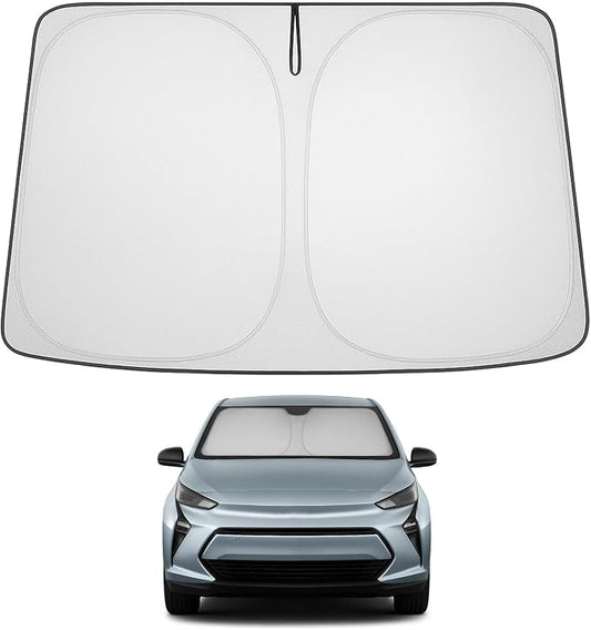 Proadsy 2026 Upgrade Front Windshield Sun Shade Foldable Sunshade Protector Custom Fit 2017-2023 Bolt EV Hatchback, Premier Hatchback (NOT for Chevy Bolt EUV) Accessories