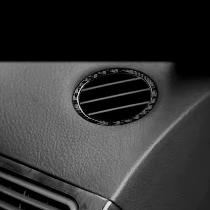 Black Real Carbon Fiber Accessories Car Defogging Air Vent Outlet Defogger Frame Cover Interior Trim Sticker Decal for Toyota Corolla CE LE S 2003 2004 2005 2006 2007 2008/XRS 2005-2006 Sedan 2PCS