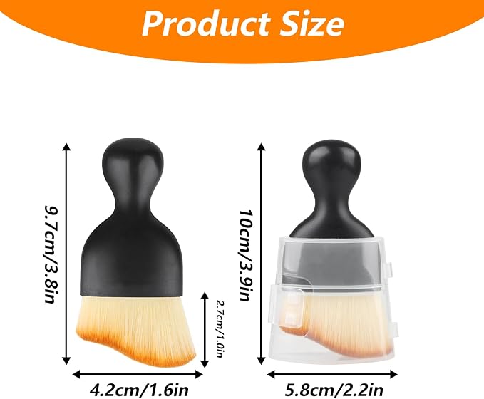 Car Interior Cleaning Brush, 4 Car Brush Interior Dust Brush, Car Interior Detailing Brush, Soft Bristle Automotive Interior Dusting Brush Tools for Crevice Dashboard Leather Air Conditioner Vent