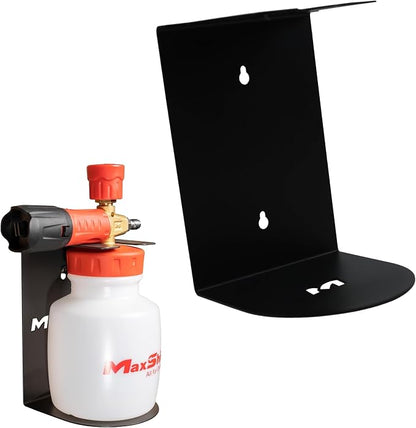 Maxshine Universal Foam Cannon Holder - Wall-Mounted Organizer for Garage & Mobile Detailing, Holds Foam Cannons, Compatible with 1/4” Quick Connect (1 Cannon (M Logo))