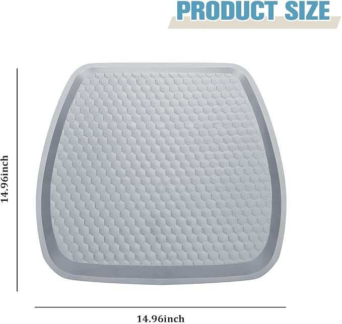 Car Seat Cushion, Comfortable Non-Slip Breathable Vehicle Front Seat Bottom Protector Pad, Automotive Interior Driving Chair Mat Cover, Universal for SUV RV Truck (Gray)