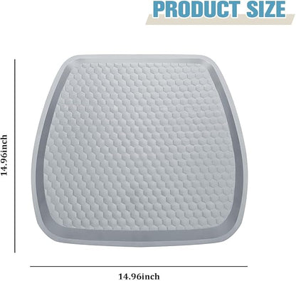 Car Seat Cushion, Comfortable Non-Slip Breathable Vehicle Front Seat Bottom Protector Pad, Automotive Interior Driving Chair Mat Cover, Universal for SUV RV Truck (Gray)