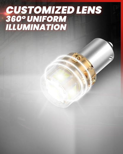 LASFIT 1156 LED Bulb for Reverse Lights, Upgraded 500% Brighter 7506 P21W 1003 BA15S LED Lamps with Projector Lens Halogen Replacement for Backup Daytime Running Lights, 6000K Xenon White, (2-Pcs)