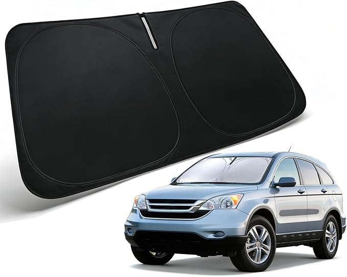 Windshield Sun Shade for 2007-2011 Honda CR-V CRV Accessories, Car Front Window Sun Visor & Heat Shield | 240T Sunshade Protection Blocks UV Rays Keep Your Car Cooler