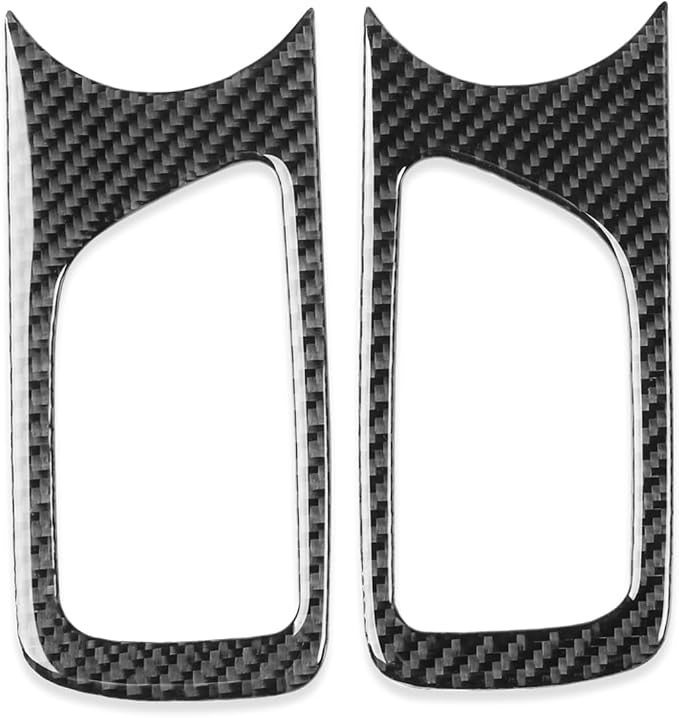 NVCNX Real Premium Carbon Fiber for Toyota 2nd Gen Tacoma Accessories 2005-2015 2006 2007 2008 2009 2010 2011 2012 2013 2014 Car Door Inner Handle Cover Interior Trim Sticker Decal 2PCs - for 2-Door