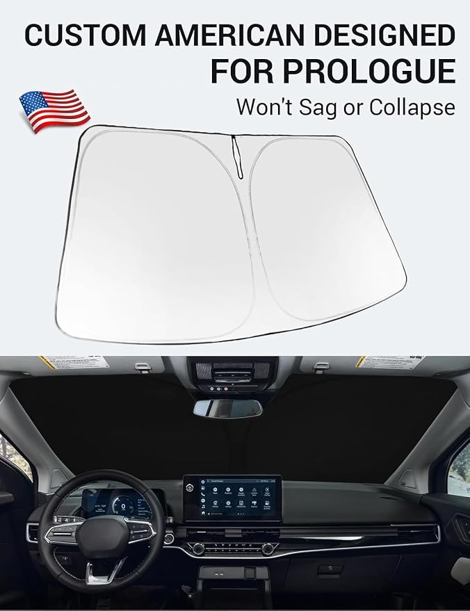 Proadsy 2026 Upgrade Windshield Sun Shade Custom Fit Prologue 2024 2025 2026 Foldable Front Sunshade Protector Sun Visor Blocks UV Rays Keep Car Cooler Accessories
