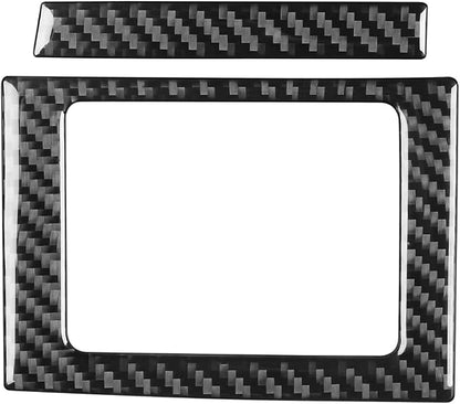 Car Headlight Switch Frame Sticker Driver Side Dash Decal Real Carbon Fiber Trim Compatible with Dodge Charger 2008 2009 2010 Interior Accessories Decor Black