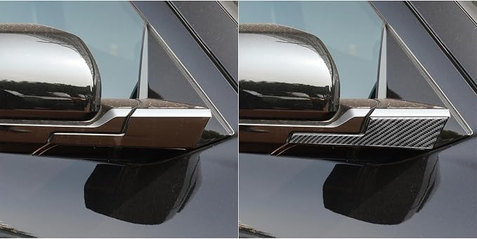 NVCNX Real Premium Carbon Fiber for Toyota Tundra 2022-2026 / Sequoia 2023-2026 2024 2025 Truck Pickup SUV Car Side Mirror Base Panel Cover Exterior Trim Accessories Thick Overlay Sticker Decal 2PCs