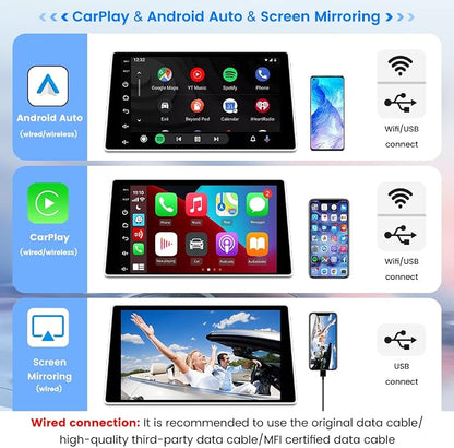 CarlinKit Wireless CarPlay Car Adapter for Android Car Radio,Wireless Android Auto & Apple CarPlay 2 in 1 Dongle-Low Power Consumption,Support Plug & Play,Screen Mirroring,OTA Update,Google Maps etc