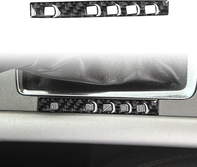 Premium Carbon Fiber Compatible with Ford Edge 2011-2014 2012 2013 SEL/Limited/SE/Sport Accessories Car Gear Shift Control Anti-Scratch Panel Cover Interior Trim Sticker Decal Black 1PC