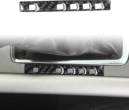 Premium Carbon Fiber Compatible with Ford Edge 2011-2014 2012 2013 SEL/Limited/SE/Sport Accessories Car Gear Shift Control Anti-Scratch Panel Cover Interior Trim Sticker Decal Black 1PC