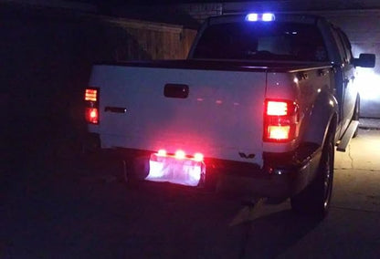 iJDMTOY Smoked Lens 9-LED Rear Truck Bed Mounted Center Tailgate Running Light Bar, Compatible with 1999-2010 Ford F-250 F-350 F-450 DRW, Also Fit Other Truck/Pickup