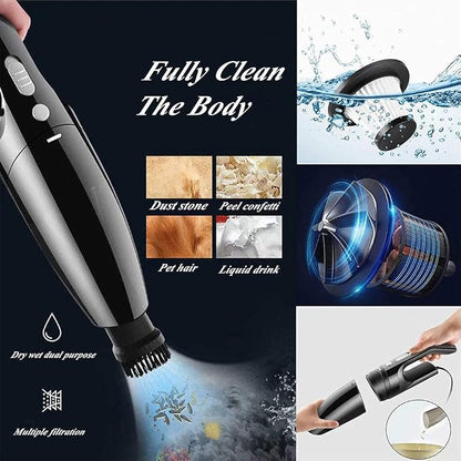 Car Wash Kit with High Power Handheld Vacuum Car Wash Detailing Mop kit | Car Cleaning Kit Detailing Brush Safety Hammer Car Wash Brush Microfiber Gloves Washing Sponge fo Car Washing Kit