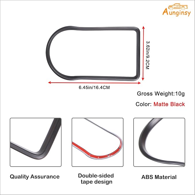 Aunginsy Car Gear Shift Panel Cup Holder Trim Ring Compatible with Toyota Tacoma 2016-2023 Truck Center Console Gear Shifter Cup Holder Panel Decorative Frame Protection Cover ABS Interior Accessories