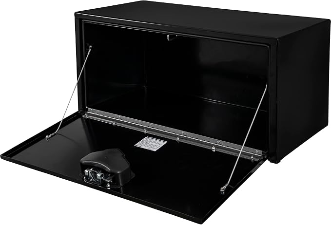 Buyers Products 1703103 Steel Underbody Truck Tool Box 14 x 16 x 30 Inch, Black Powder-Coated 14 Ga Steel, Locking Stainless Paddle Latch, Drop Door, Weather-Resistant, Made in USA