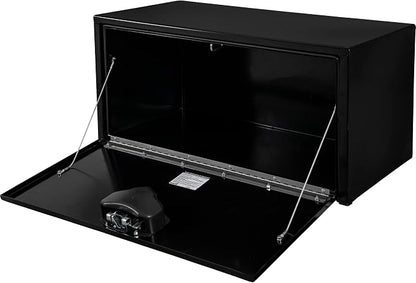 Buyers Products 1703103 Steel Underbody Truck Tool Box 14 x 16 x 30 Inch, Black Powder-Coated 14 Ga Steel, Locking Stainless Paddle Latch, Drop Door, Weather-Resistant, Made in USA