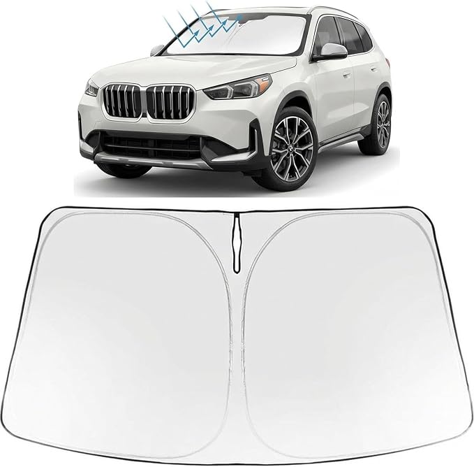 Proadsy Windshield Sun Shade for BMW X1 2023-2026 Foldable Front Sunshade Protector Sun Visor Blocks UV Rays Keep Car Cooler Accessories
