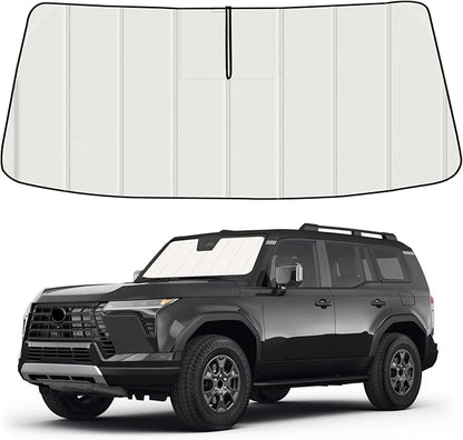 Windshield Sun Shade for Le-xus GX550 2024-2025 2026, Front Window Visor Accessories, Folding Design Blocks Heat & UV Rays Maintain Cool Interior and Save Space