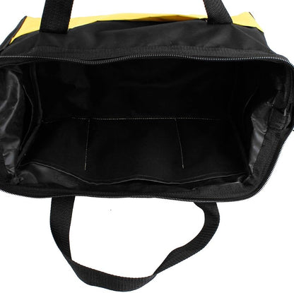 Ruilogod Black Yellow Nylon Zip up Emergency Kit Handbag for Auto Car