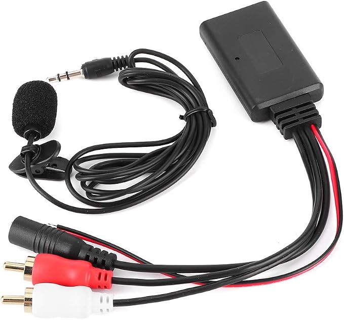 Car Radio Adapter Module,Bluetooth AUX Module 2 Cable Adapter with Easy Microphone for for for