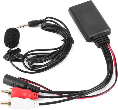 Car Radio Adapter Module,Bluetooth AUX Module 2 Cable Adapter with Easy Microphone for for for