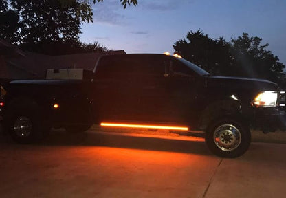 iJDMTOY 40-Inch 63-SMD Flexible LED Running Board/Side Step Lighting Kit Compatible with Truck SUV, Amber Yellow