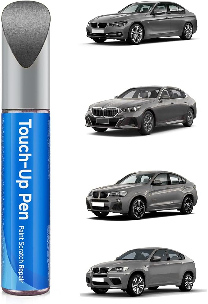 Touch Up Paint for BMW, Automotive Black Car Paint Pen Scratch Repair (Single Pen, Skyscraper Grey Metallic(C4W/C54) for 2/3/4/8/X2/X3/X5/X6/X7/Z4/i4)