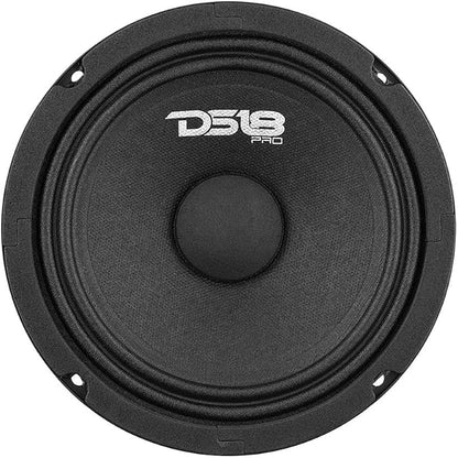 DS18 PRO-GM6SE Loudspeaker - 6.5", Midrange, Sealed Back, 480W Max, 140W RMS, 8 Ohms - Premium Quality Audio Door Speakers for Car or Truck Stereo Sound System (1 Speaker)