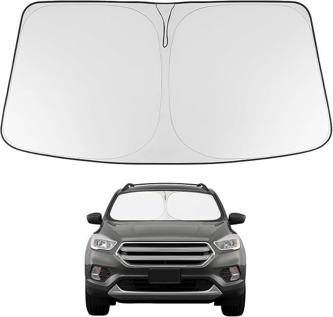 Proadsy 2026 Upgrade Windshield Sun Shade Custom Fit 2013-2019 Escape Foldable Front Sunshade Protector Sun Visor Blocks UV Rays Keep Car Cooler
