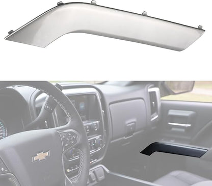 Door Armrest Cover Trim Front Right Passenger Side Door Panel Arm Rest Bezel Synthesis Gray Compatible with 2014-2020 Chevy Silverado GMC Sierra Replaces 23291512