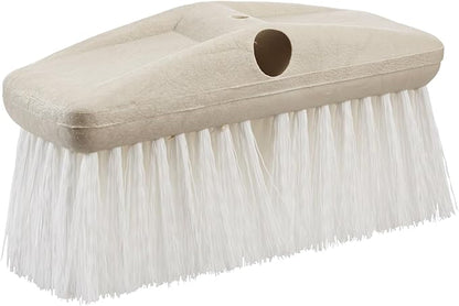STAR BRITE 8" Heavy Duty Cleaning Brush – Durable, High-Density Star Prene Fibers for Boat Decks, Docks & Tough Surfaces – Fits 3/4" Threaded or Extend-A-Brush Handles – Stiff Bristle, White (040010)
